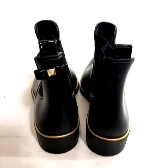 Kate Spade Women's Black Chelsea Rain Booties Size 10 - Picture 2 of 16